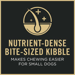 Purina Pro Plan Small Breed 7 Plus pollo real provee energía para razas pequeñas.