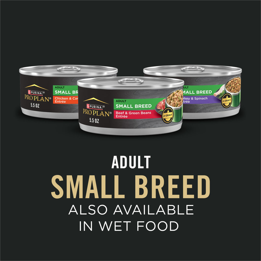 Purina Pro Plan Small Breed trozos pequeños y fáciles de masticar.