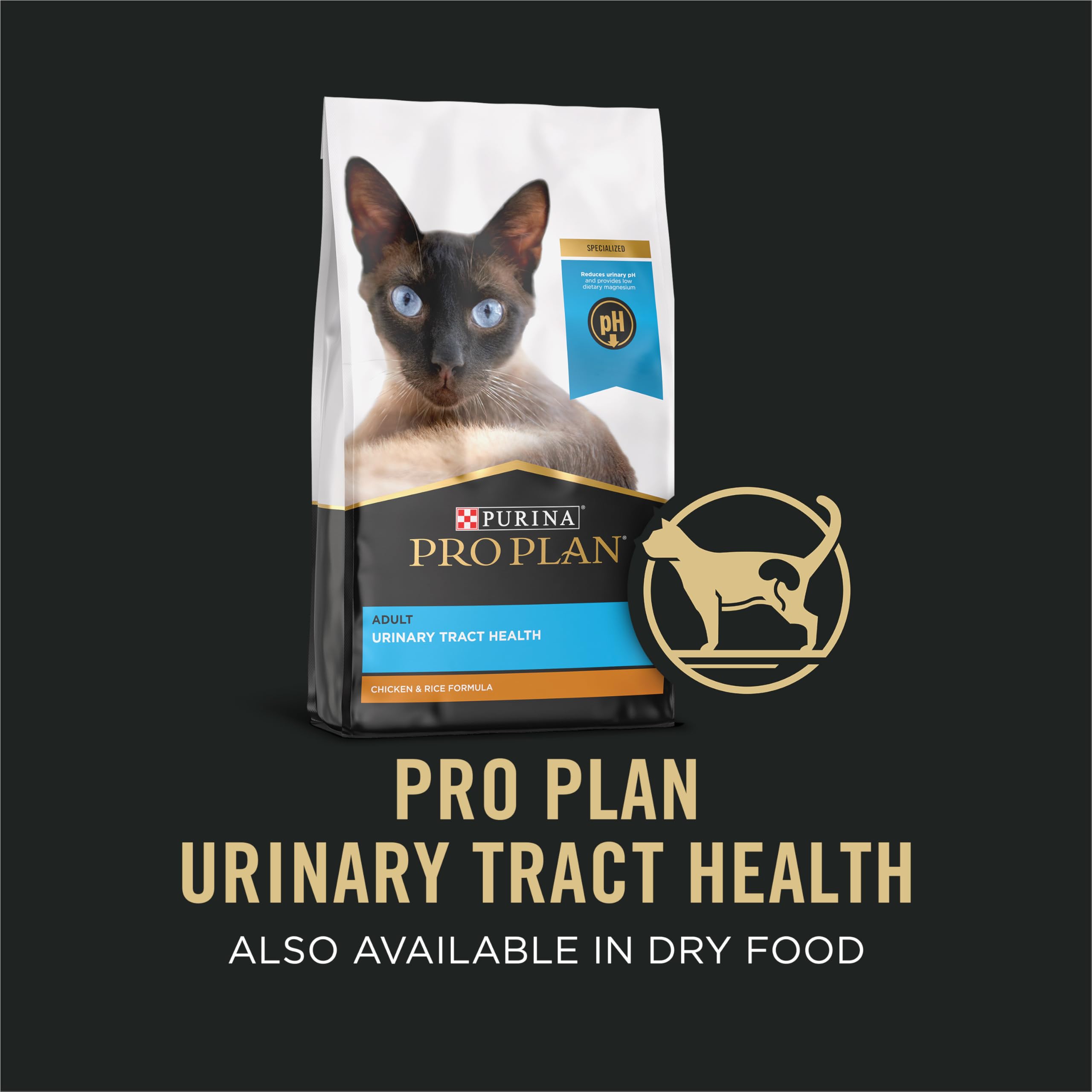 Purina Pro Plan Urinary res y pollo, lata 3 oz, fórmula digestible para gatos adultos.