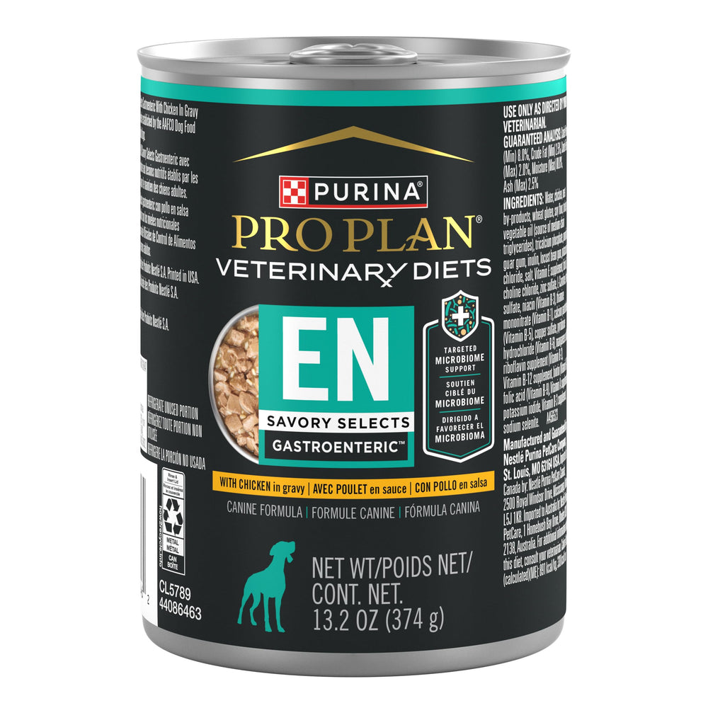 Purina Pro Plan Veterinary Diets, lata gastroenterico pollo en salsa para apoyo digestivo.
