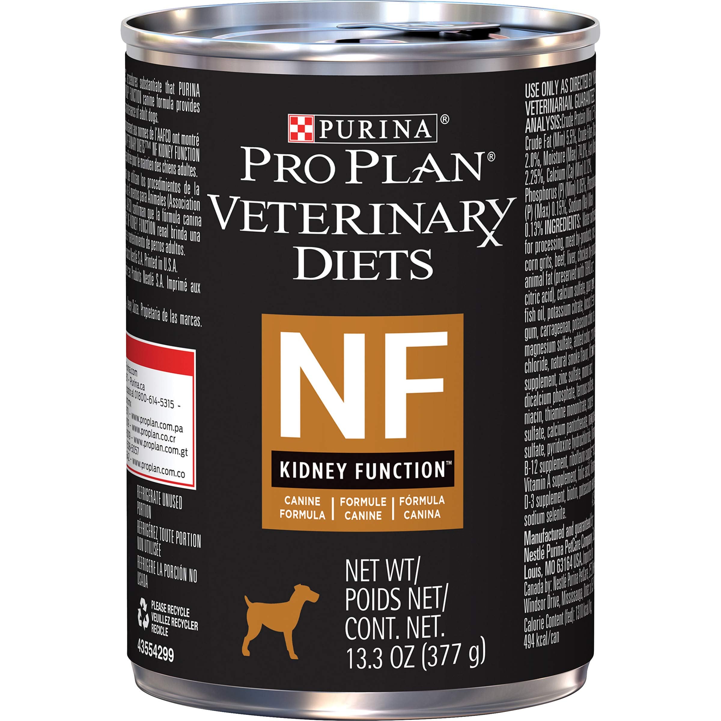 Purina Pro Plan NF Función Renal, lata de 13.3 oz, apoyo potencial para la función renal.
