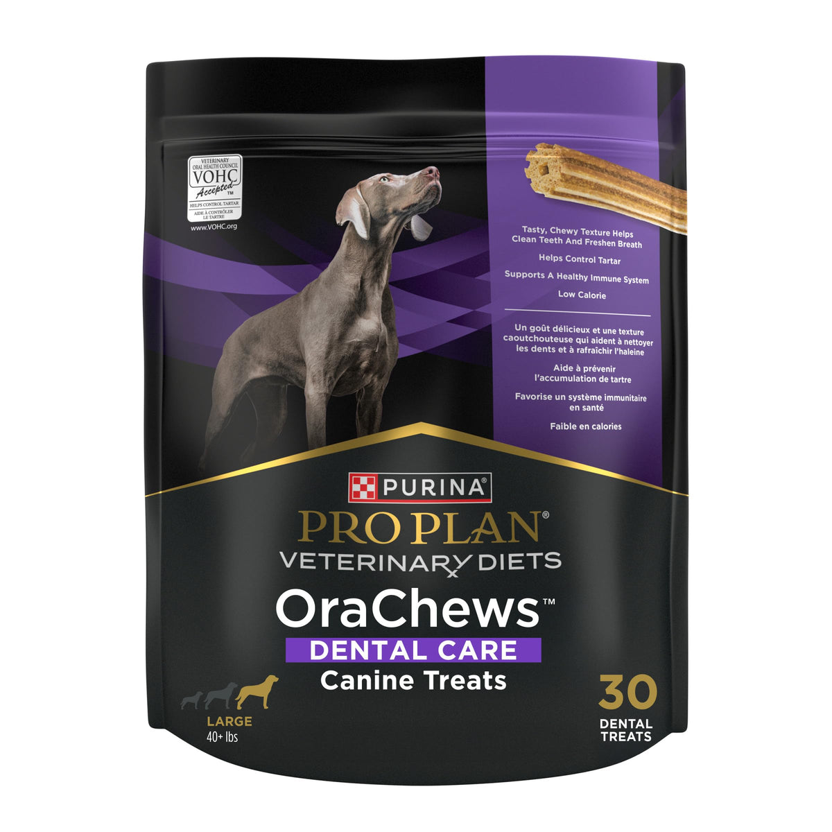 Purina Pro Plan OraChews, bolsa de 30 golosinas para limpieza dental.