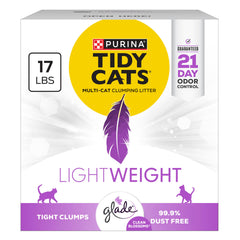Purina Tidy Cats LightWeight Glade Clean Blossoms, caja de 17 lb para multi-gatos