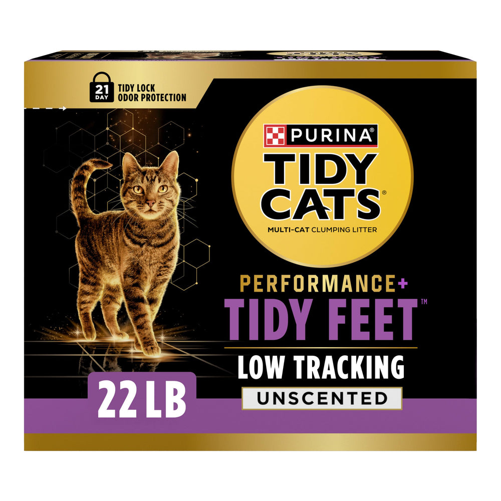 Purina Tidy Cats Performance Plus Tidy Feet en bolsa de 22 libras, ideal para hogares con varios gatos.