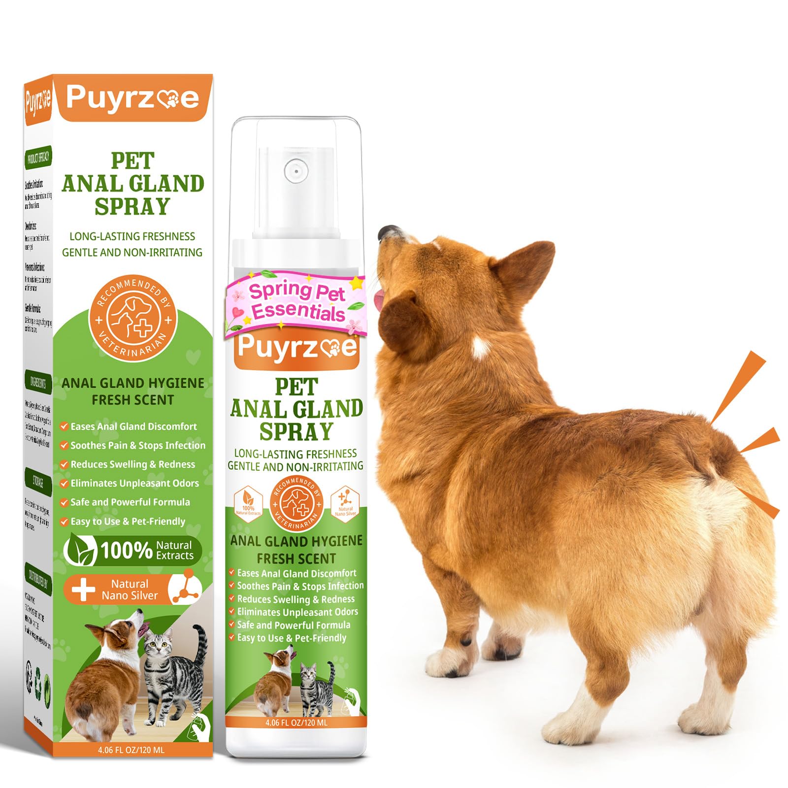 Puyrzoe Aerosol Glandula Anal Perro: alivio suave y comodidad.