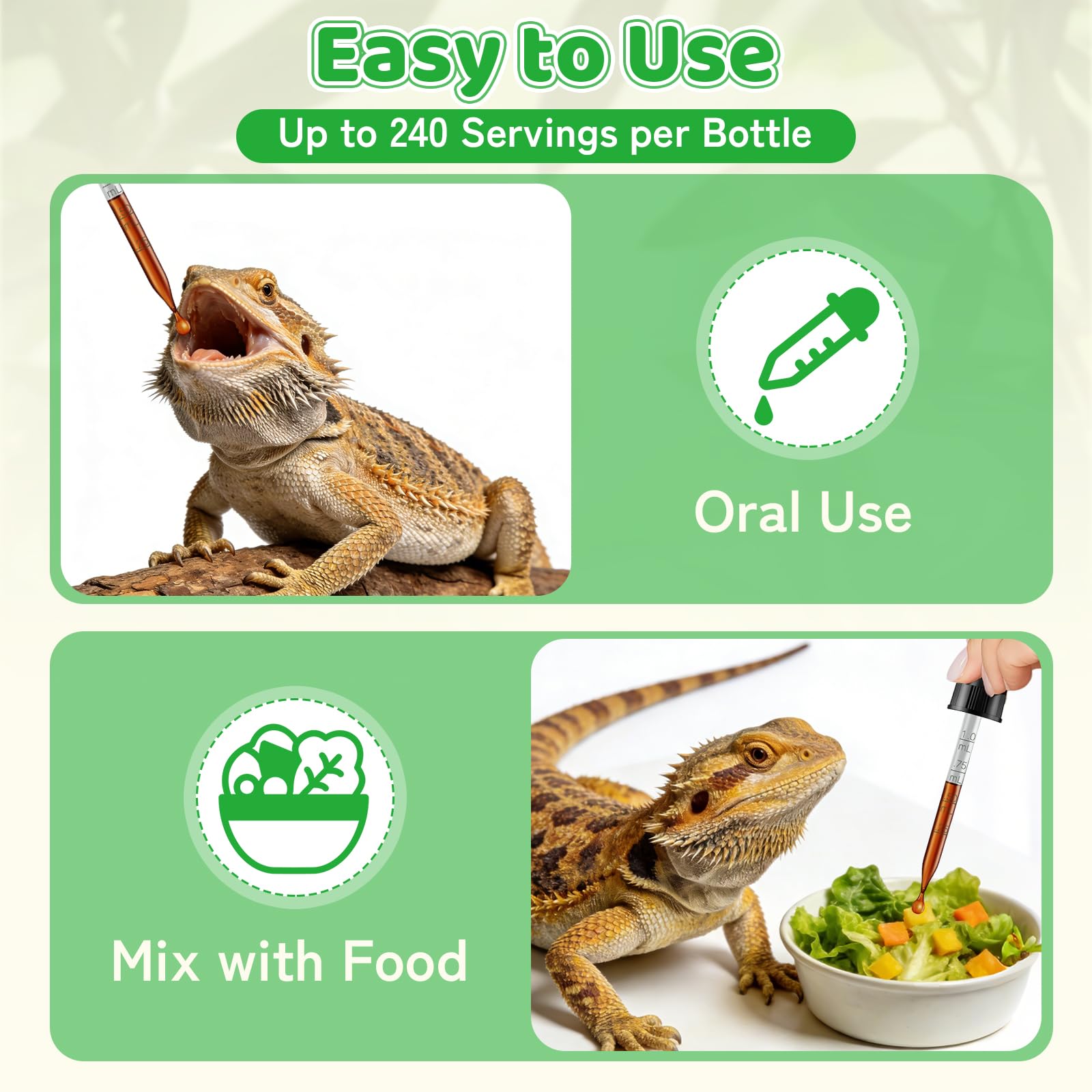 Qanoreth dosis-peso-precisa: control claro para diferentes reptiles
