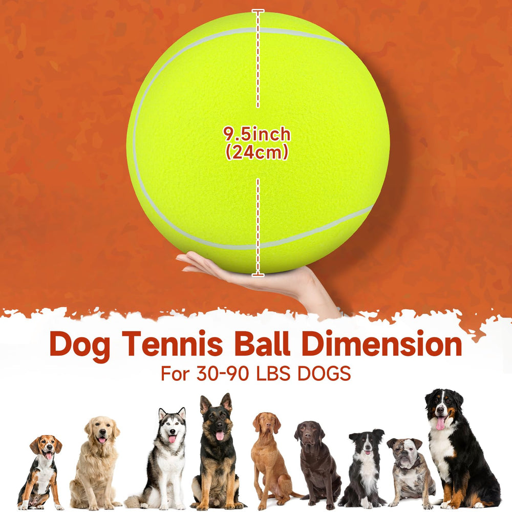 QDAN bola para perros 9-5 pulgadas, tamaño adecuado para razas grandes