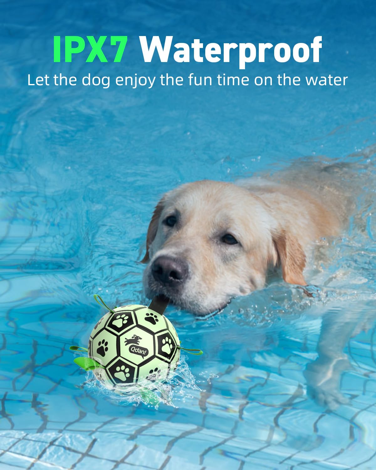 Pelota QDAN para agua, ligera e impermeable para piscina o playa.