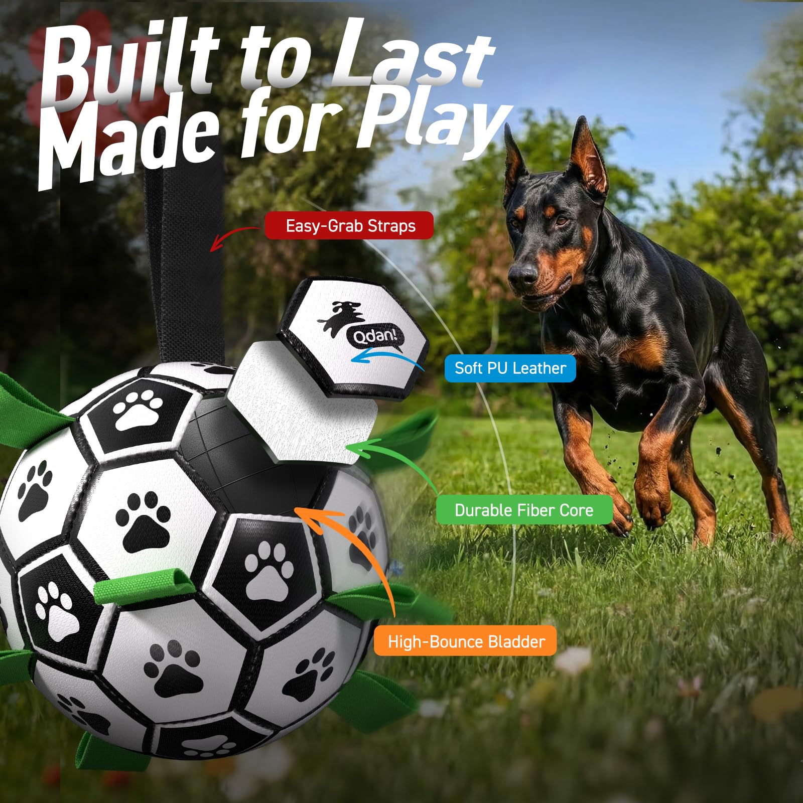 Bola QDAN con textura hexagonal para agarre y lanzamiento