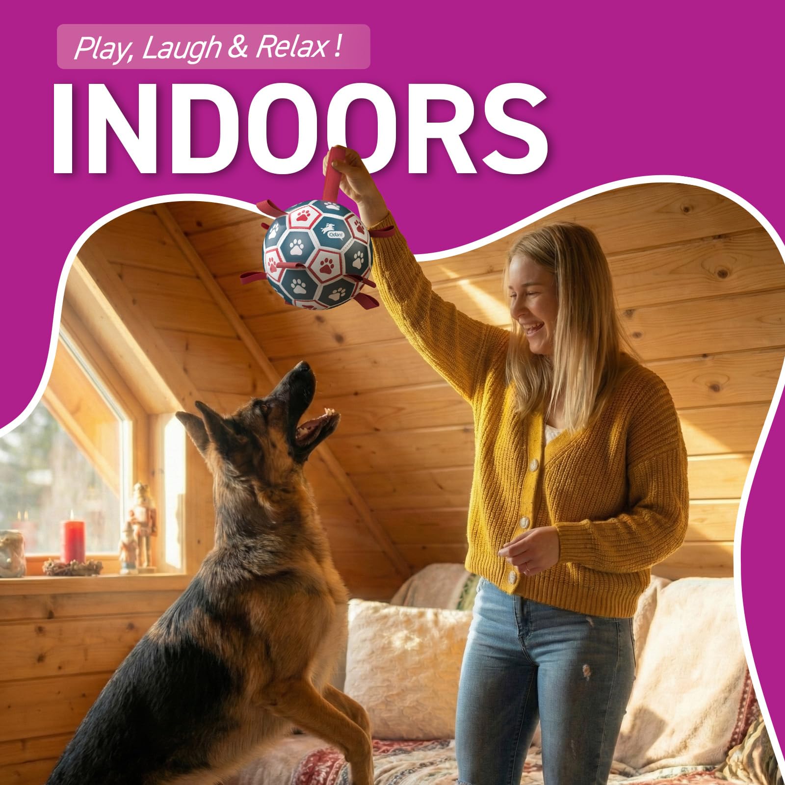 QDAN Material PU duradero y seguro para perros.