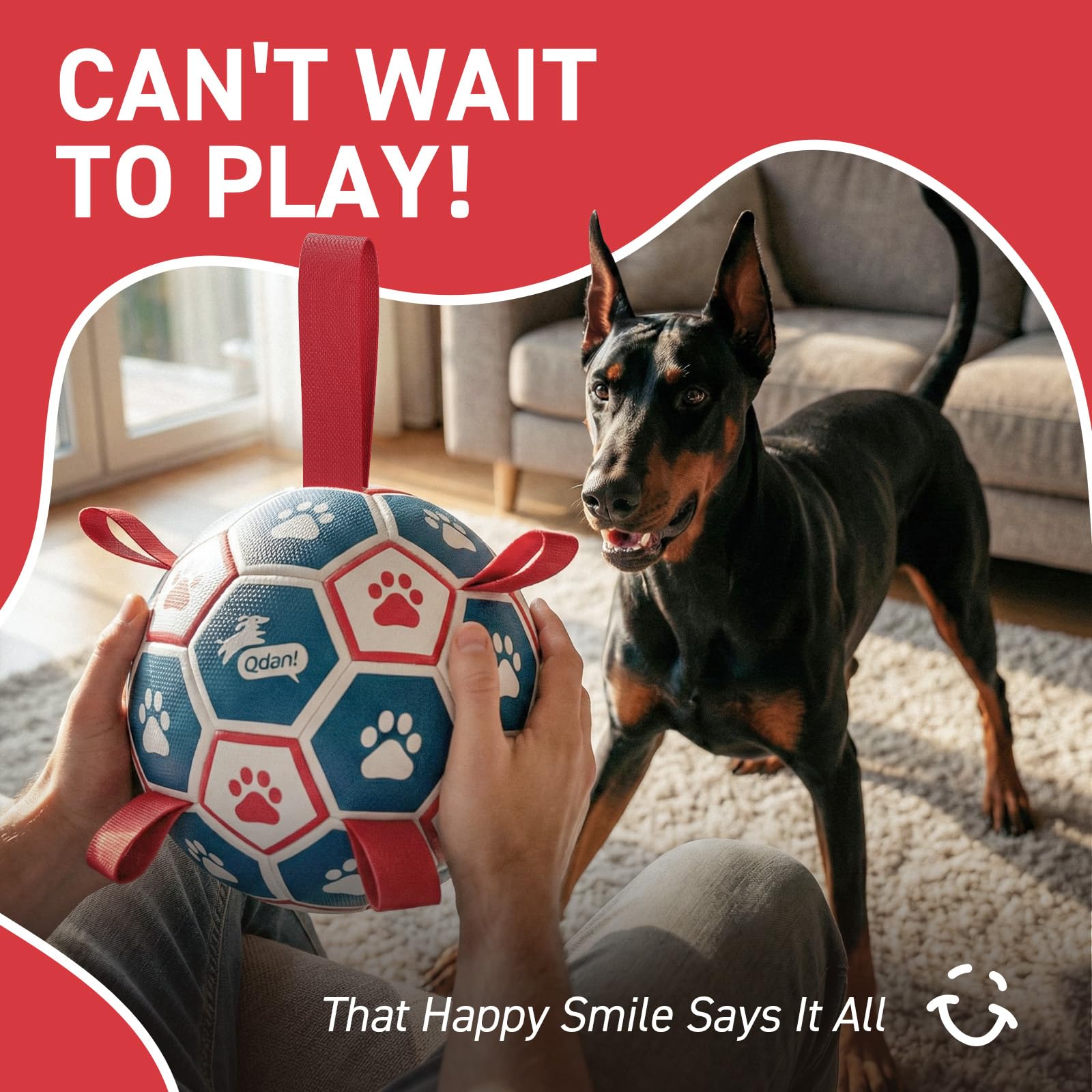 QDAN balón apto para juegos en agua, mantiene a tu perro activo.