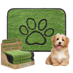 Almohadillas para perro Qeils reutilizables, verde suave, ideales para entrenamiento y comodidad.