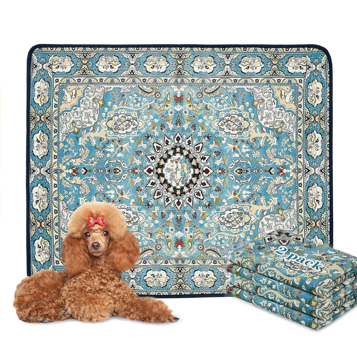 Almohadillas lavables para perros Qeils 36x41, alta absorción para entrenamiento en casa.