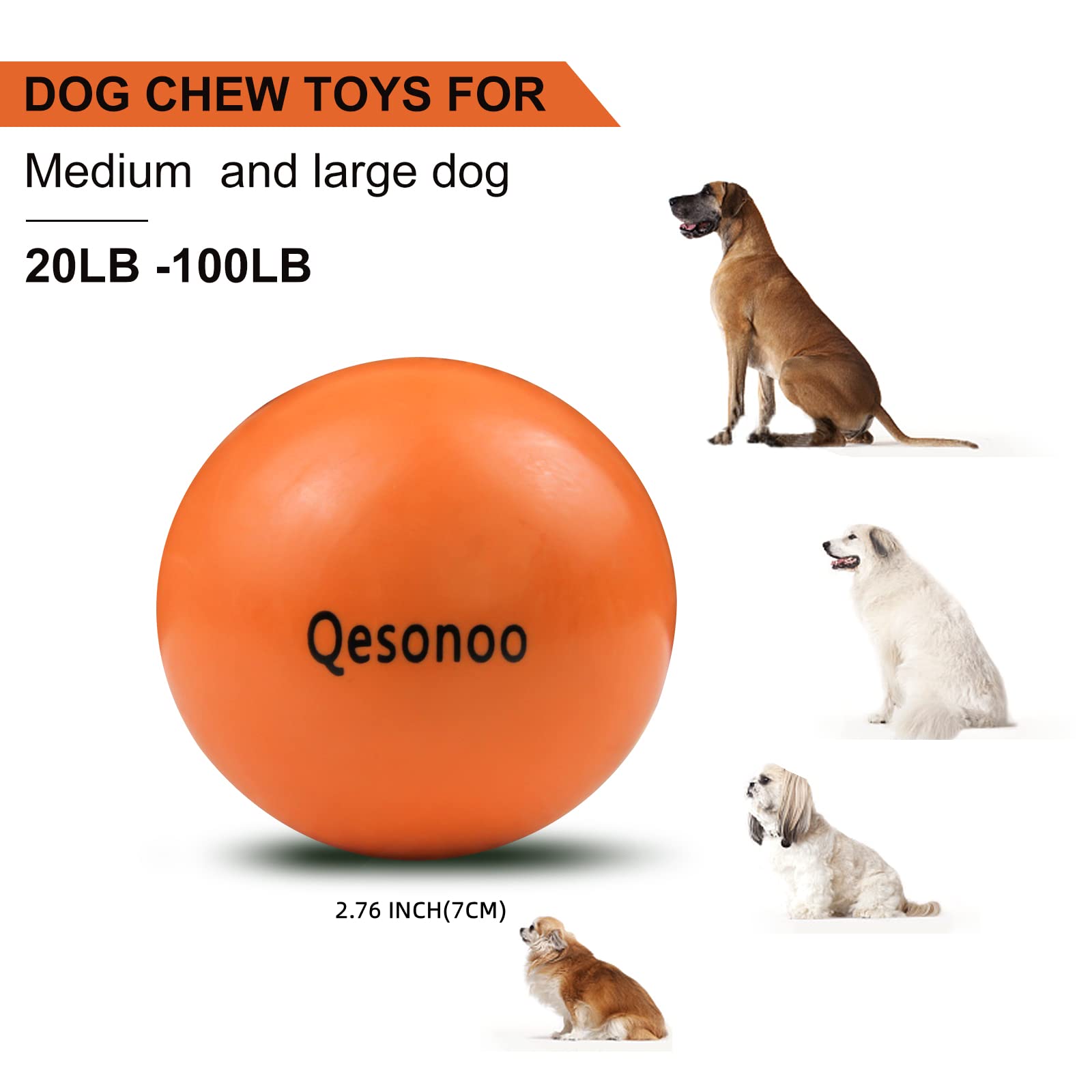 Qesonoo pelota-perro-entrenamiento-lanzamiento, duradera para juegos de recuperación y ejercicio.