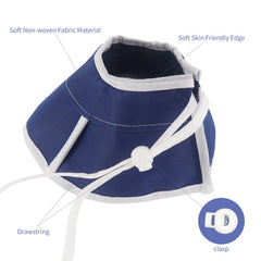 QIYADIN collar de tela no tejida, diseño flexible para moverse sin molestias.