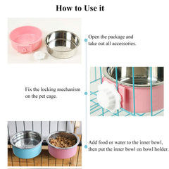 QiYADIN dos tazones para alimento y agua, ideal para mascotas.