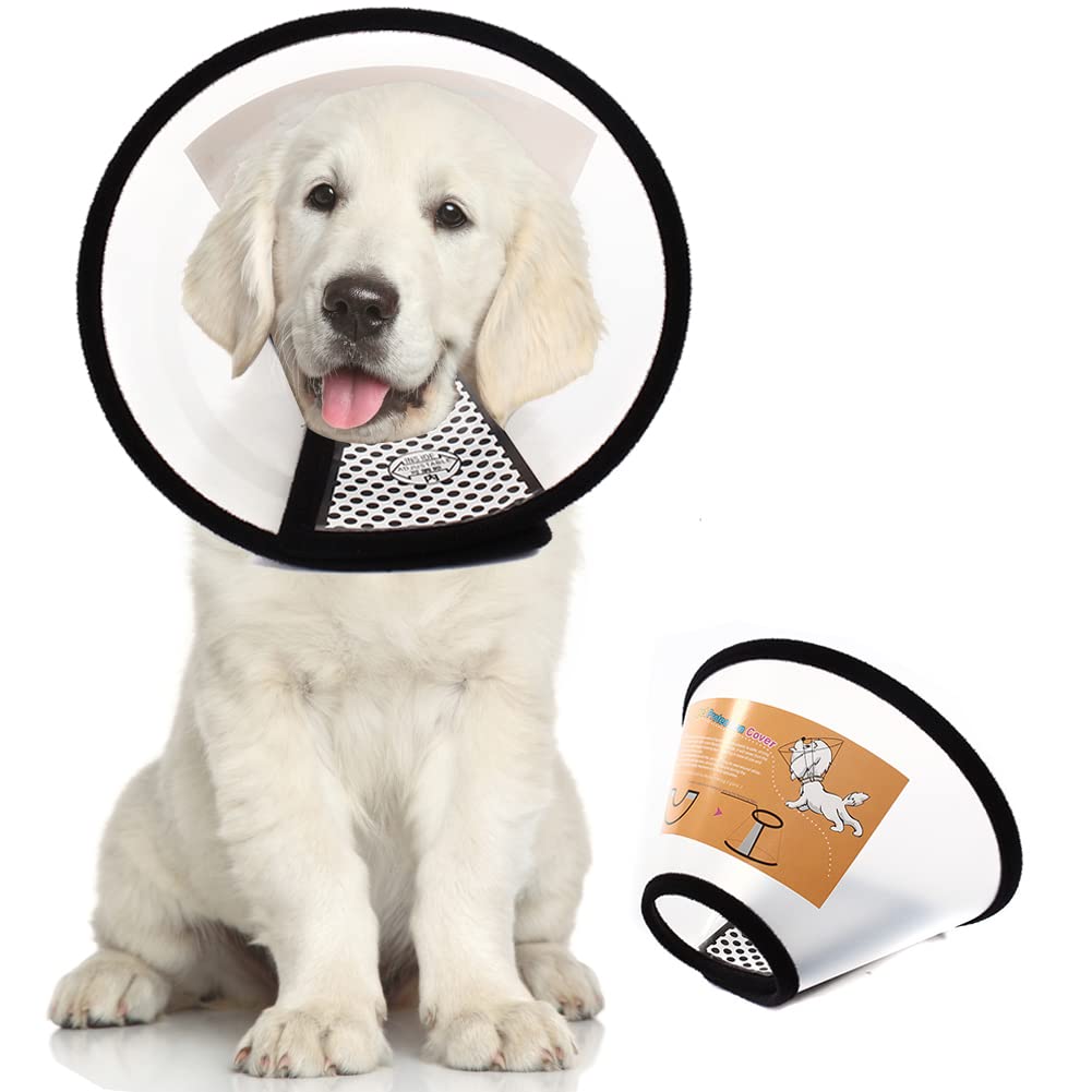 Collar de recuperación QIYADIN ajustable para mascotas evita lamidos de incisiones