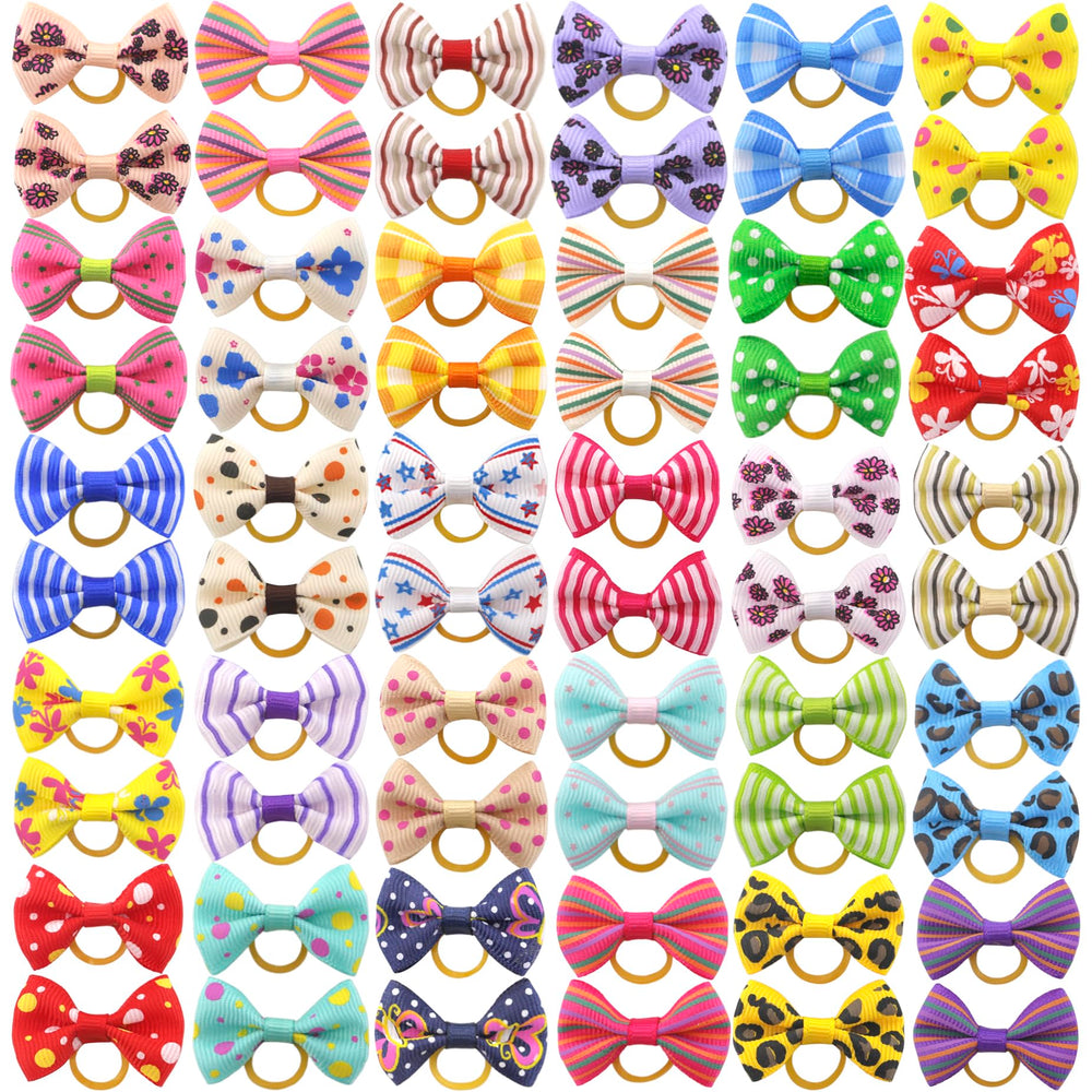 Lazo QingHan para pelo de cachorro con bandas elásticas que sujetan con seguridad.