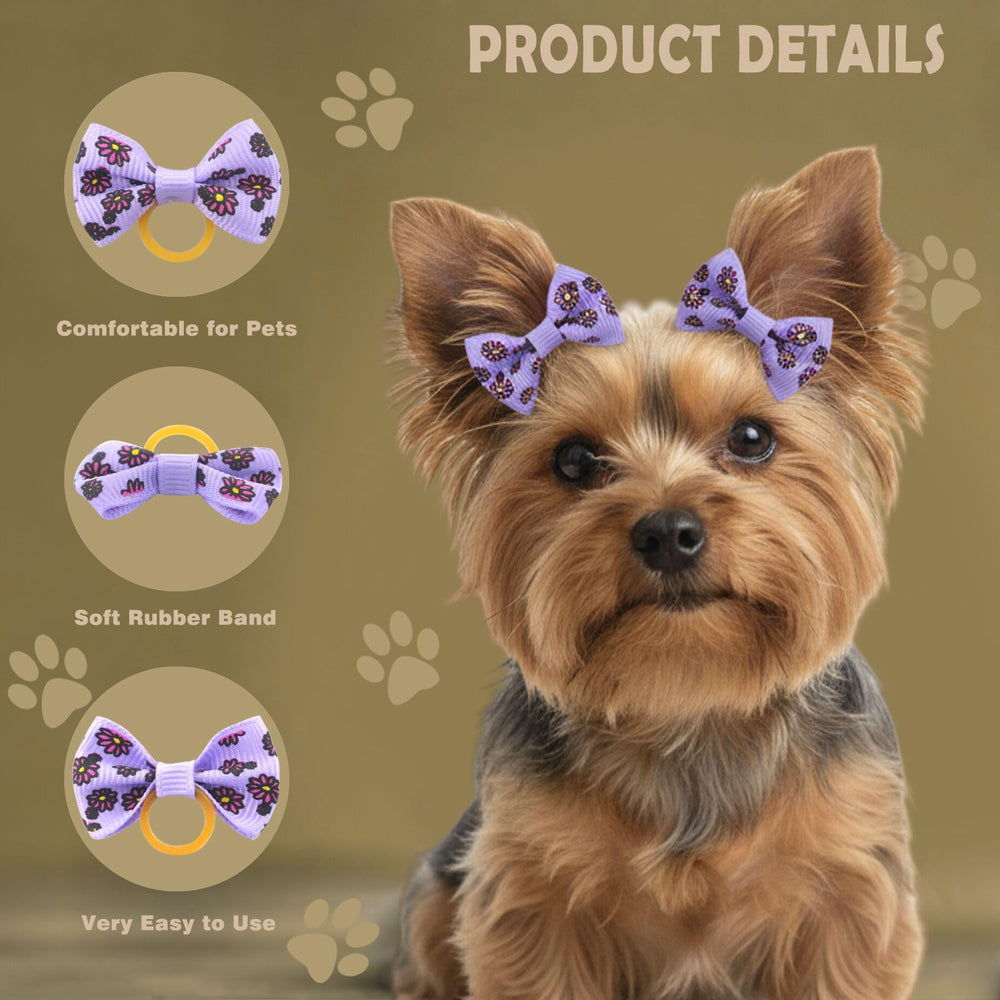 Lazo QingHan para cachorro talla pequeña, perfecto para peinados diarios.