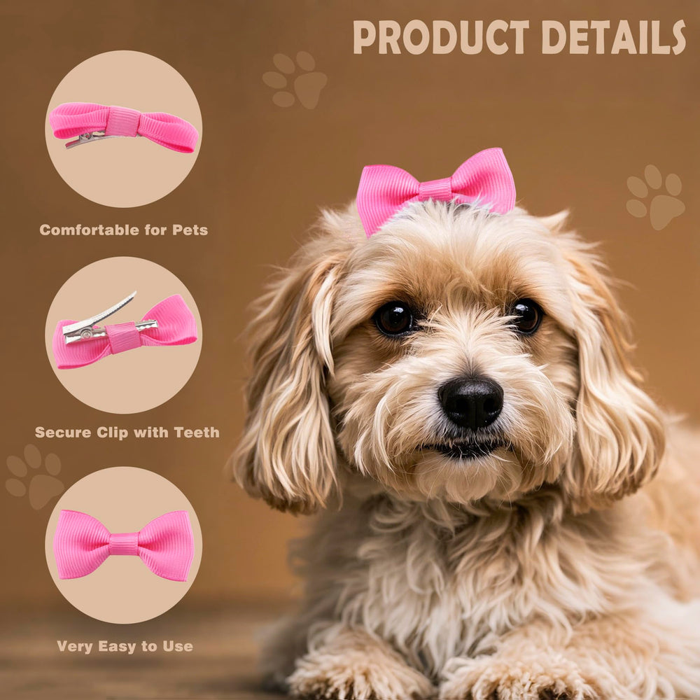 Lazos QingHan coloridos para perros con 60 piezas y diseños variados.