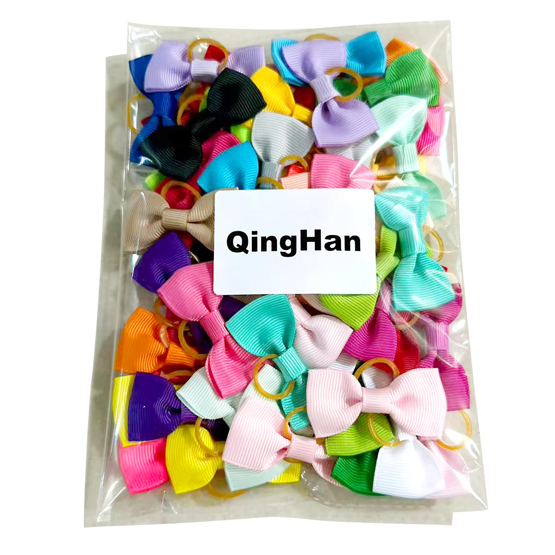Lazos de grosgrain coloridos QingHan para perritos femeninos en ocasiones especiales.