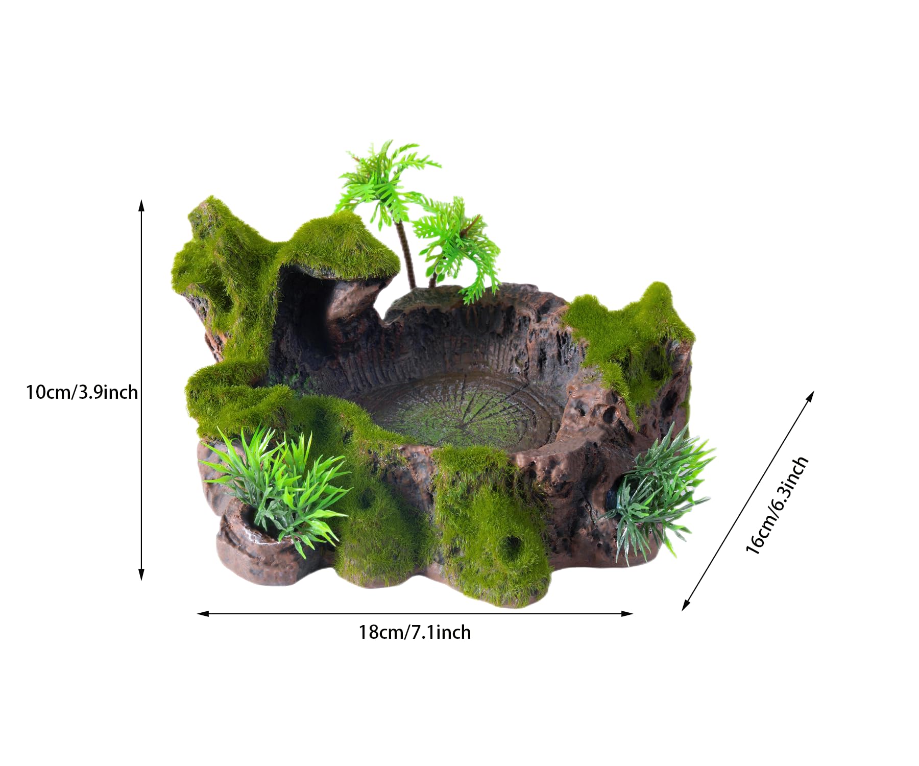 QIRMIZI planta artificial integrada mejora la apariencia del terrario