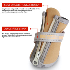 Zapatos QUMY impermeables para perros pequeños mantienen las patas secas tras la lluvia.