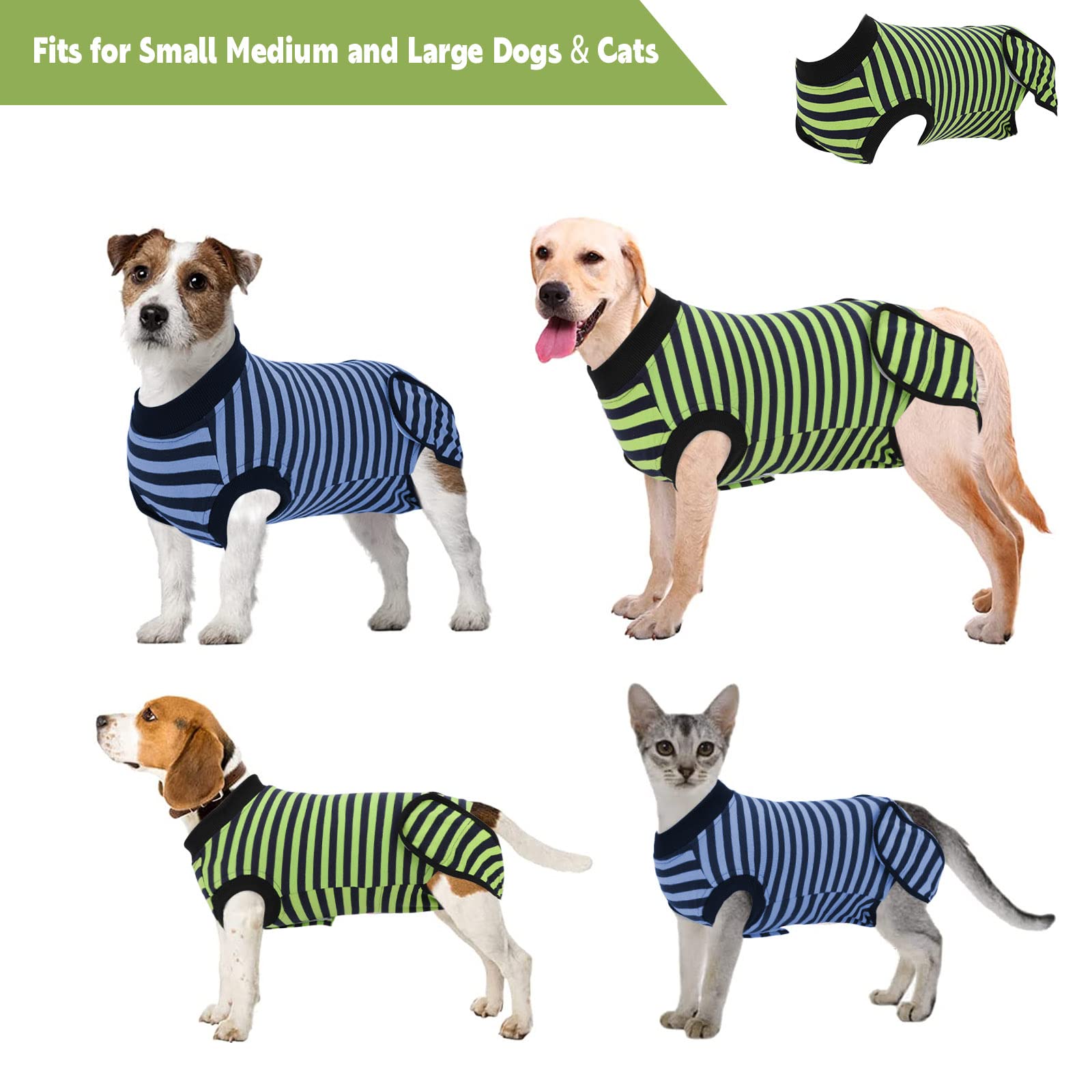 QUEARN recovery suit dos estilos: opciones para combinar con la ropa del perro.