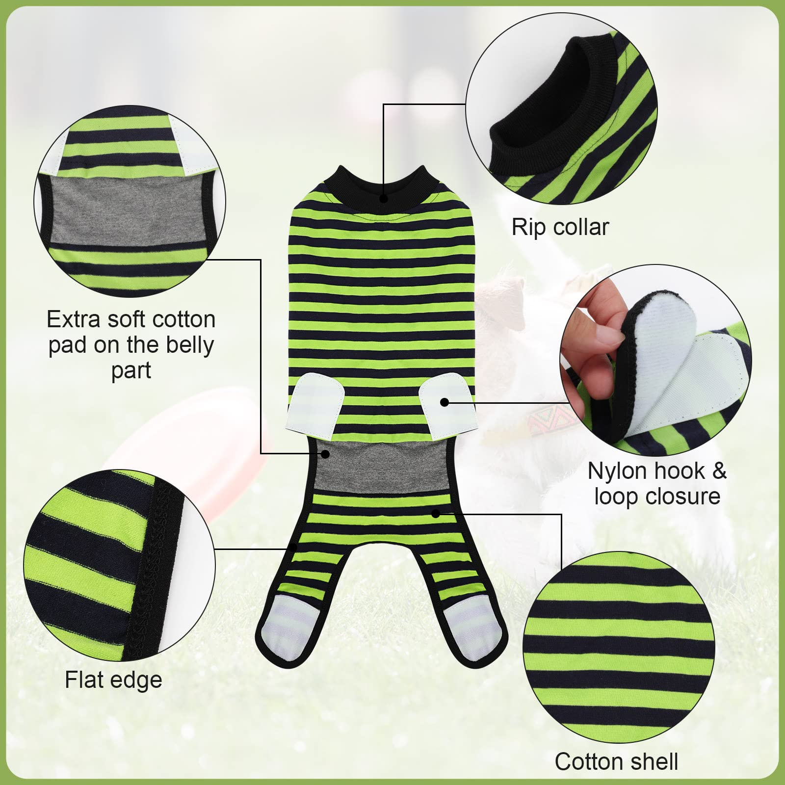 QUEARN mono con bolsillo de algodón bajo vientre, protección suave.