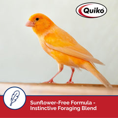 Quiko Huevo Seco y Miel, sabor natural para aves curiosas.