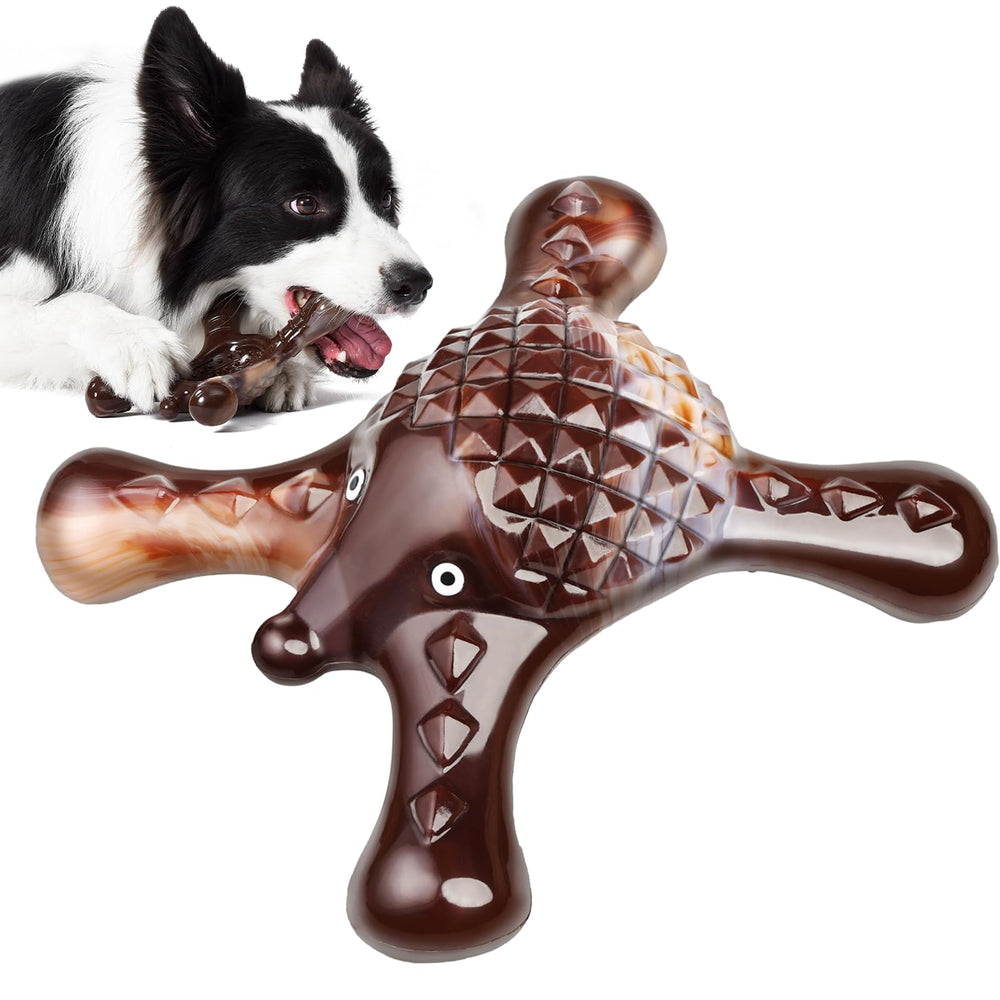 Quizvi hueso dental duradero con sabor tocino para limpieza bucal durante el juego.