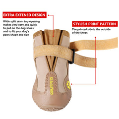Zapatillas QUMY para perros grandes, diseño con correa reflectante para visibilidad.