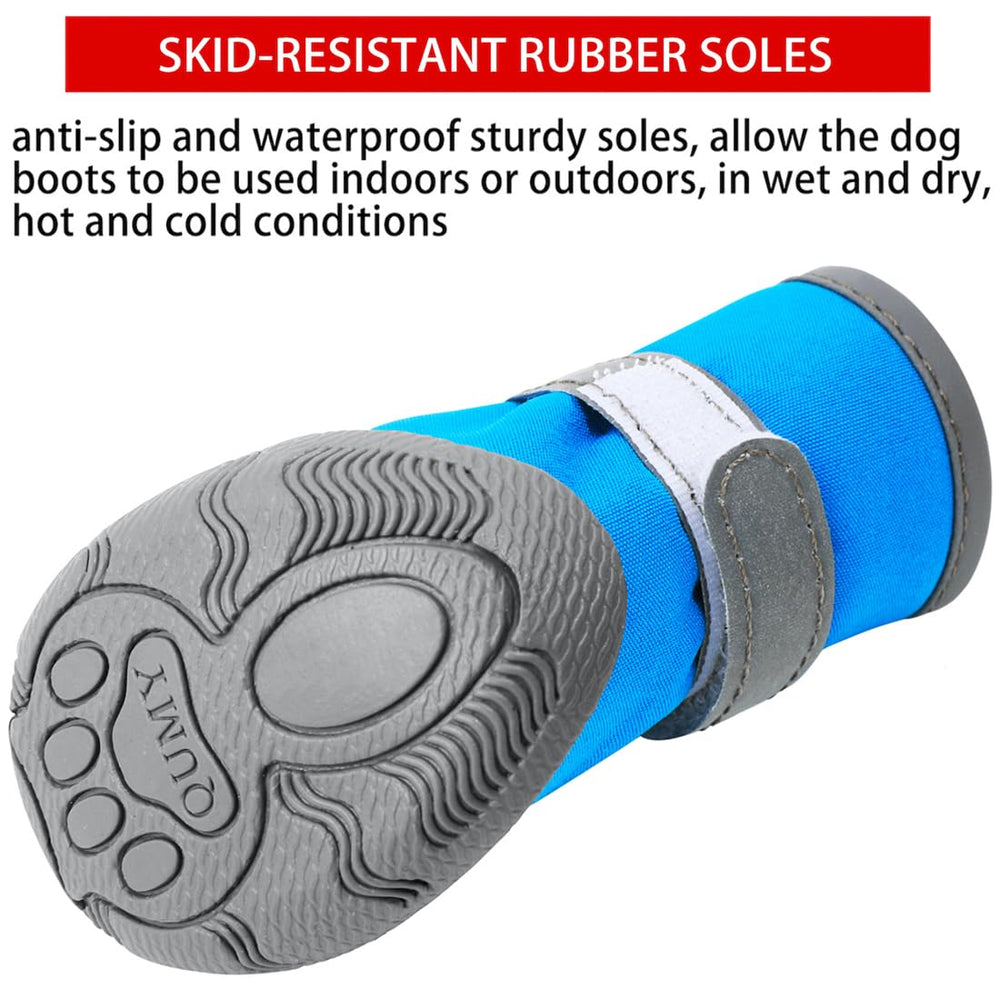 Tejido impermeable QUMY mantiene las patas secas ante la lluvia.