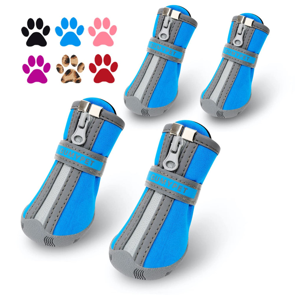 Zapatillas QUMY para perros pequeños, talla 1, protección suave para patitas.