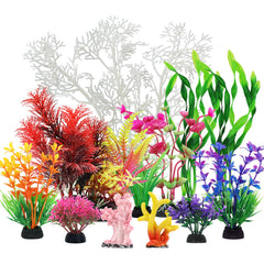 QUOZUO coral de resina rosa para acuario, decorará con color y detalle natural.