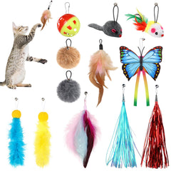 QUOZUO plumas refuerzo para gatos, estimulan juego suave y atención