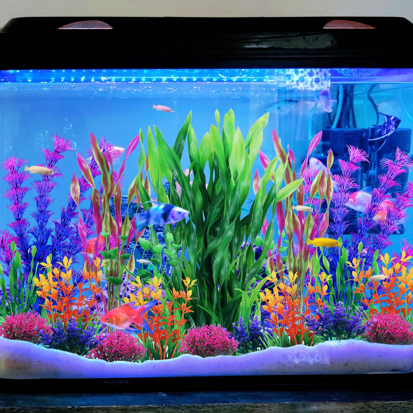 QUOZUO plantas para acuario, no desvanecen en el agua