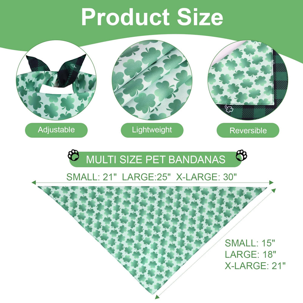 Bandana QUQULE para perro con diseño de cuadricula verde y blanco.