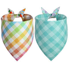 QUQULE bandana para perro, diseño Pascua con ilustraciones coloridas.