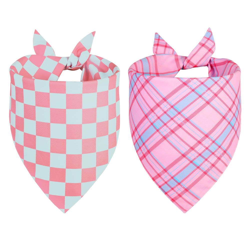 Bandana QUQULE para perro en rosa primavera, ideal para paseos diarios