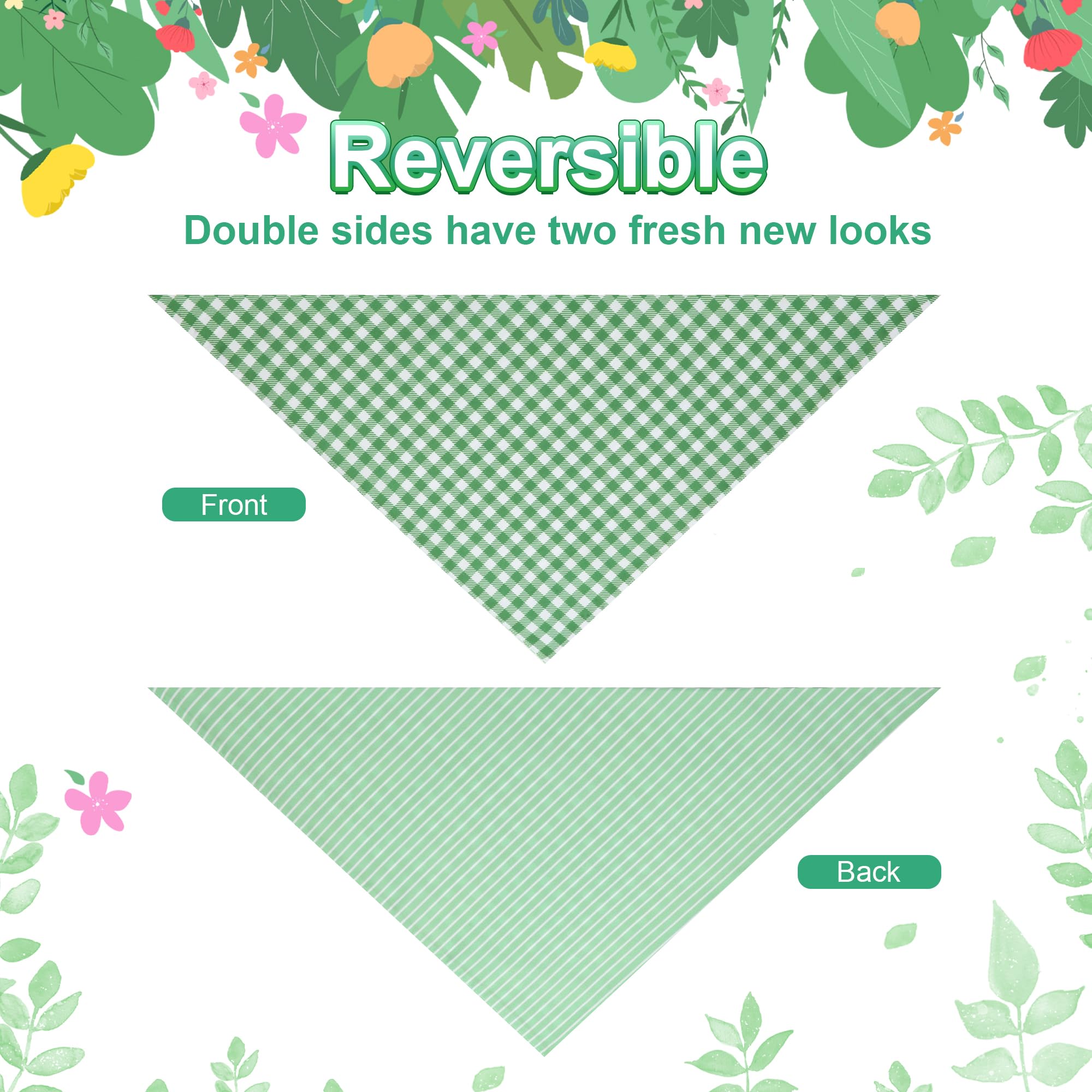 QUQULE bandana verde XL, ideal para sesiones de fotos y ocasiones festivas.