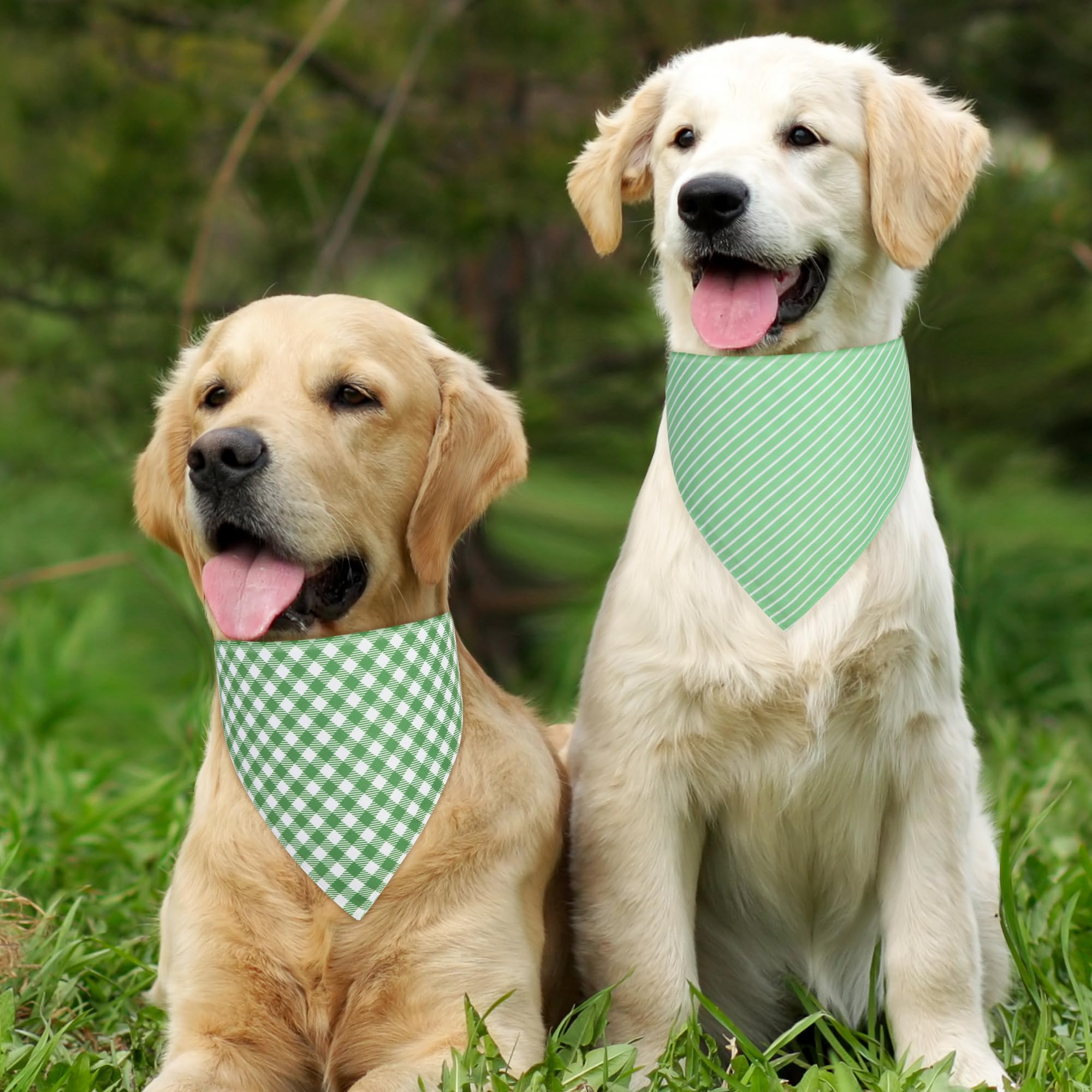 QUQULE bandana verde XL, tamaño cómodo para cuellos grandes y nudos seguros.