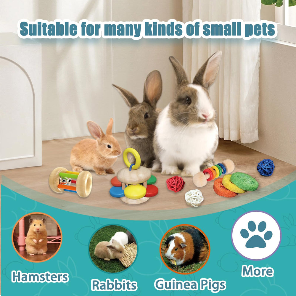 QWR: juguete de madera apto para conejos, cobayas y chinchillas.