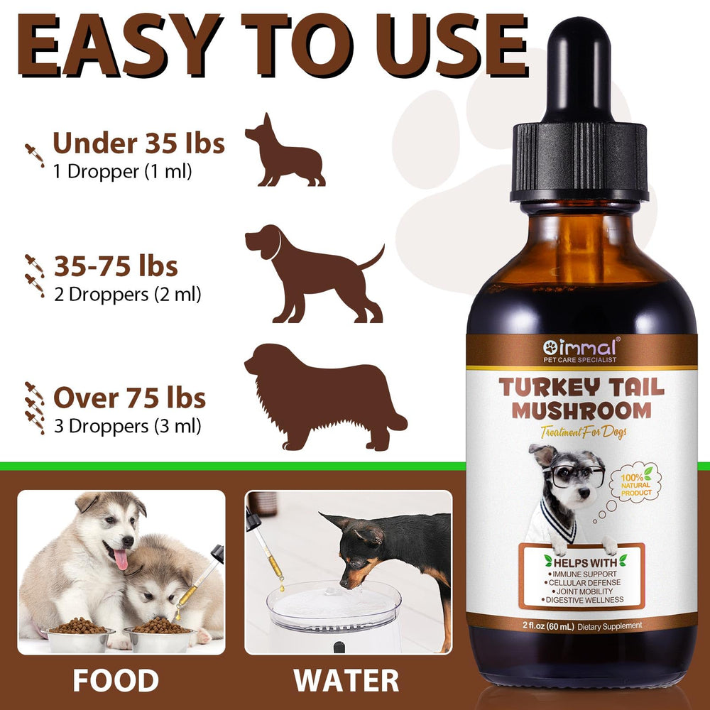 QwsYaay hongo cola de pavo para perros, fórmula 100% natural sin aditivos.