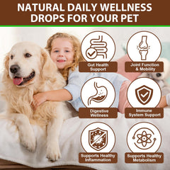 QwsYaay hongo cola de pavo para perros, mezcla de hongos con probiótico para digestión.