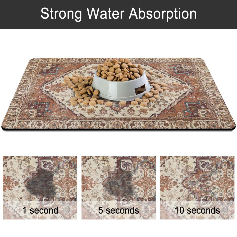 Alfombra QXWREL para tazones de agua o comida