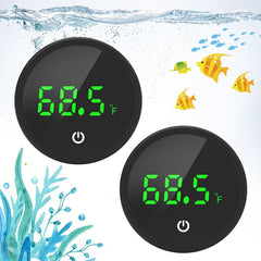 Termómetro QZQ para acuario con botón táctil para encendido sencillo.
