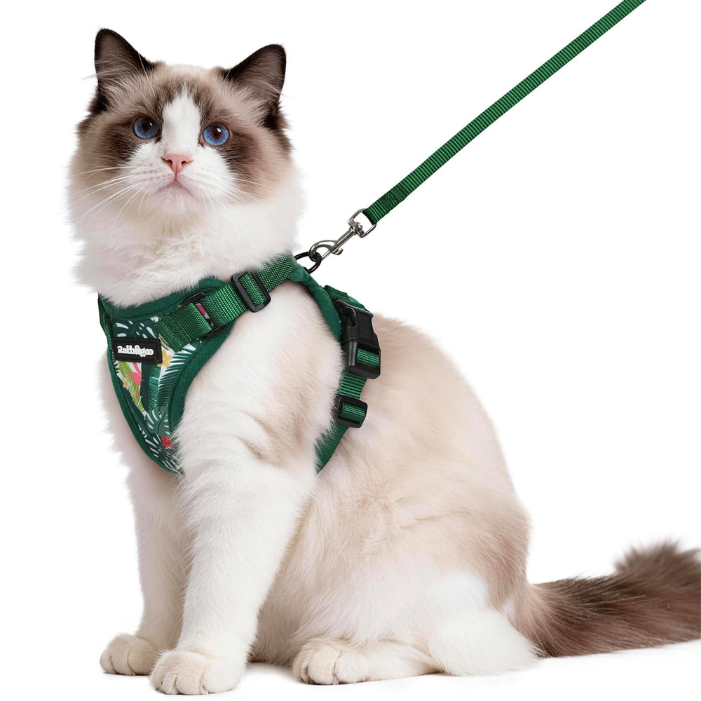 rabbitgoo arnés-gato-paseo: ajuste cómodo y seguro para paseos.