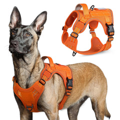 Rabbitgoo arnés táctico para perro grande con asa, control seguro en caminatas