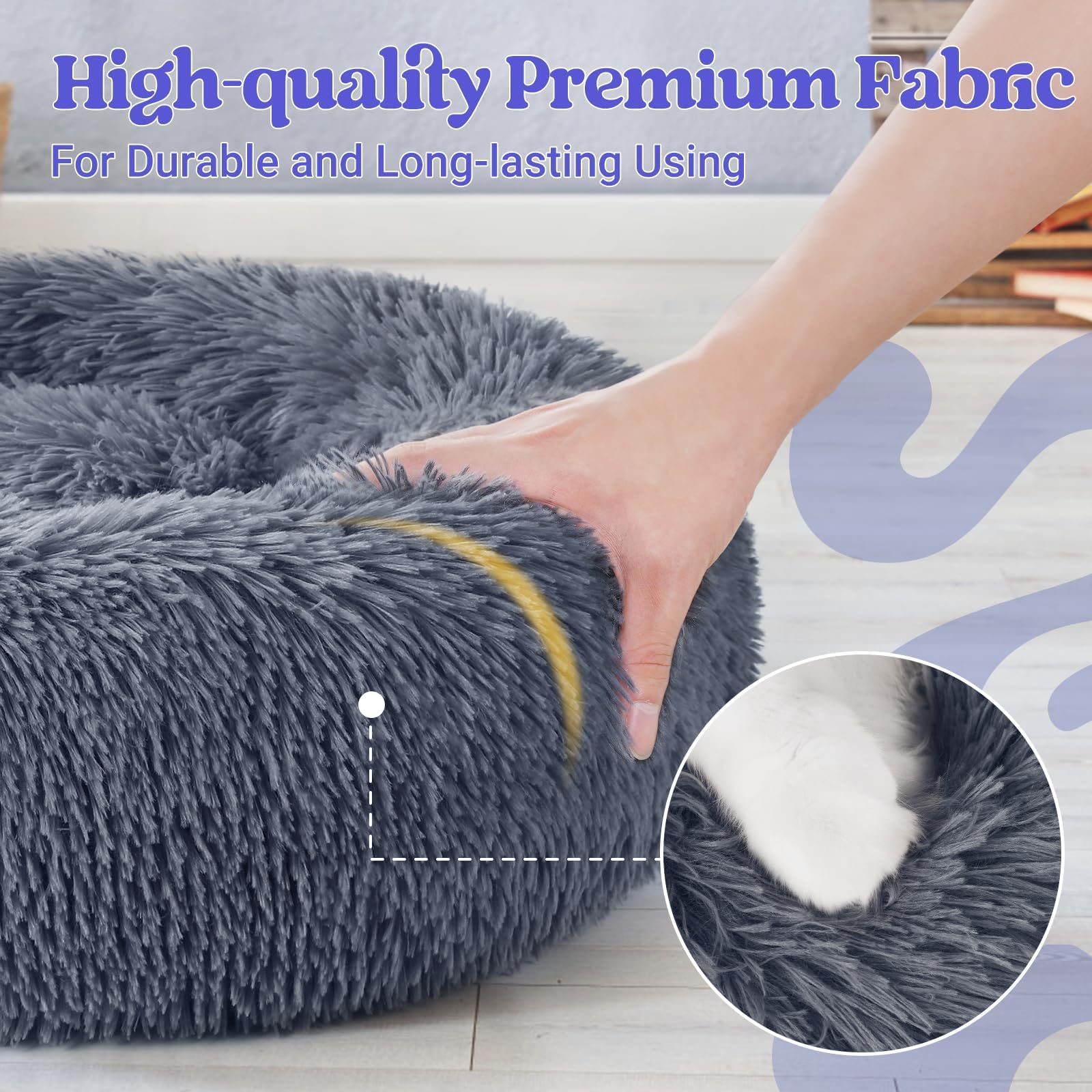 Lavable a máquina sin cremalleras para limpieza rápida.